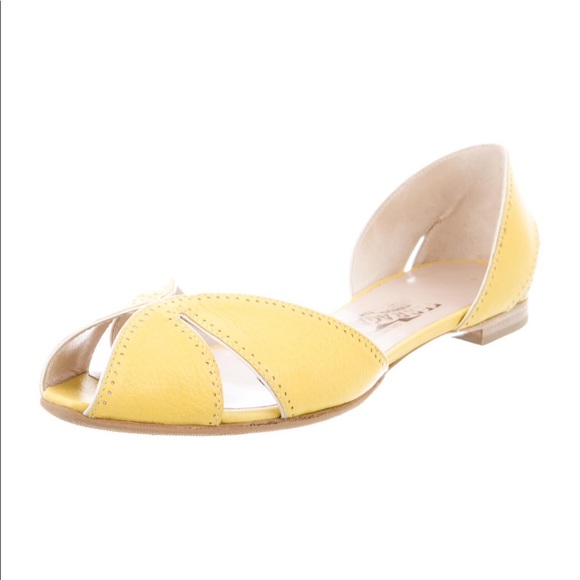 Salvatore Ferragamo peep toe flat size 8 - Picture 3 of 6